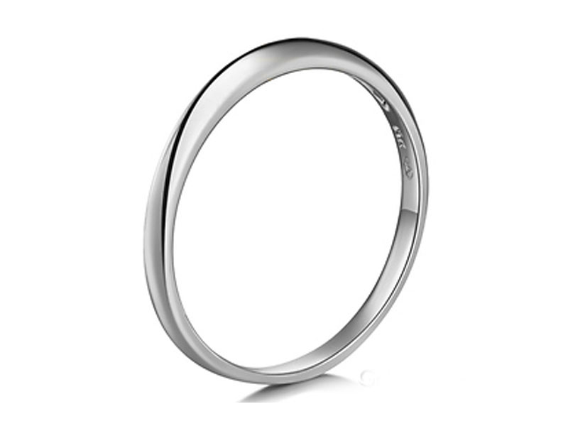 Women's 1.5mm Knife-Edge Wedding Band in 14K White Gold