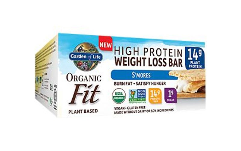 Garden of Life Fit Plant Based High Protein Weight Loss Bar-Smores (12 Bars)