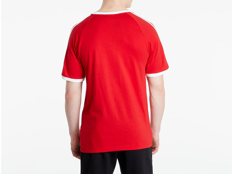 Men's Adidas 3 Stripes Tee Scarlet