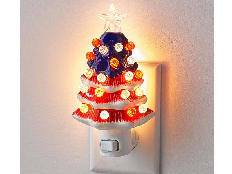 Retro Lighted Ceramic Americana Accents