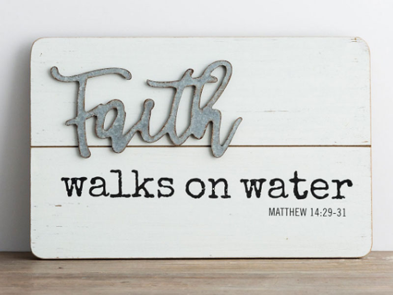 Faith Walks On Water Wood & Metal 