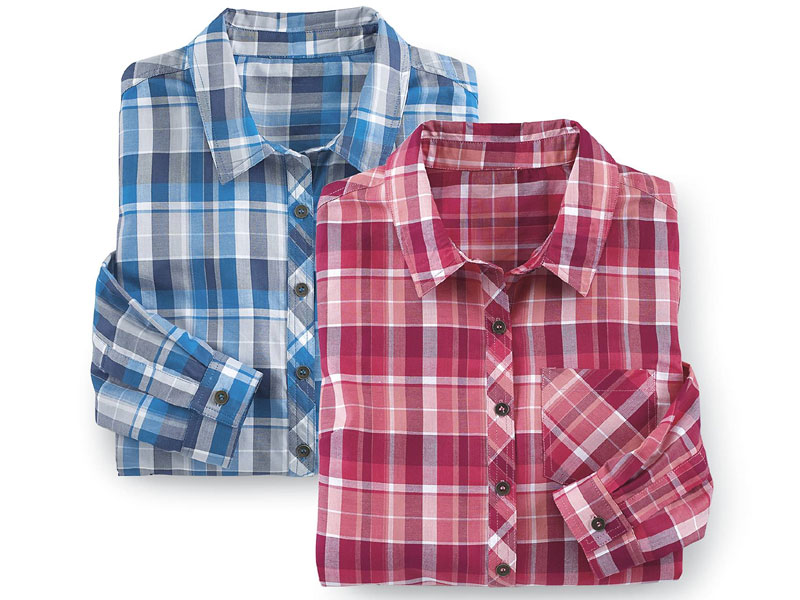 Men's Woven Plaid Cotton Shirt