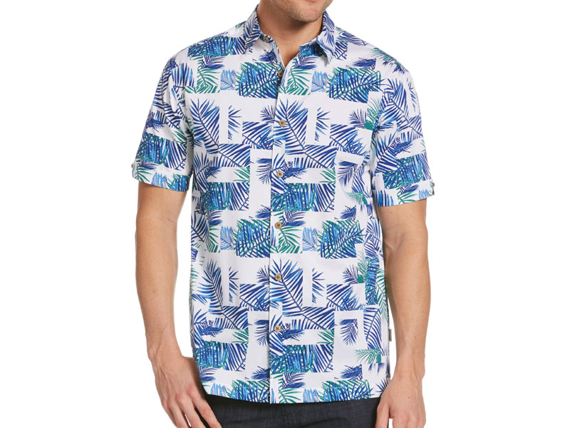 Ecoselect Tropical Border Print Shirt Green For Men