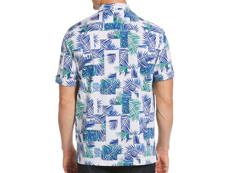 Ecoselect Tropical Border Print Shirt Green For Men