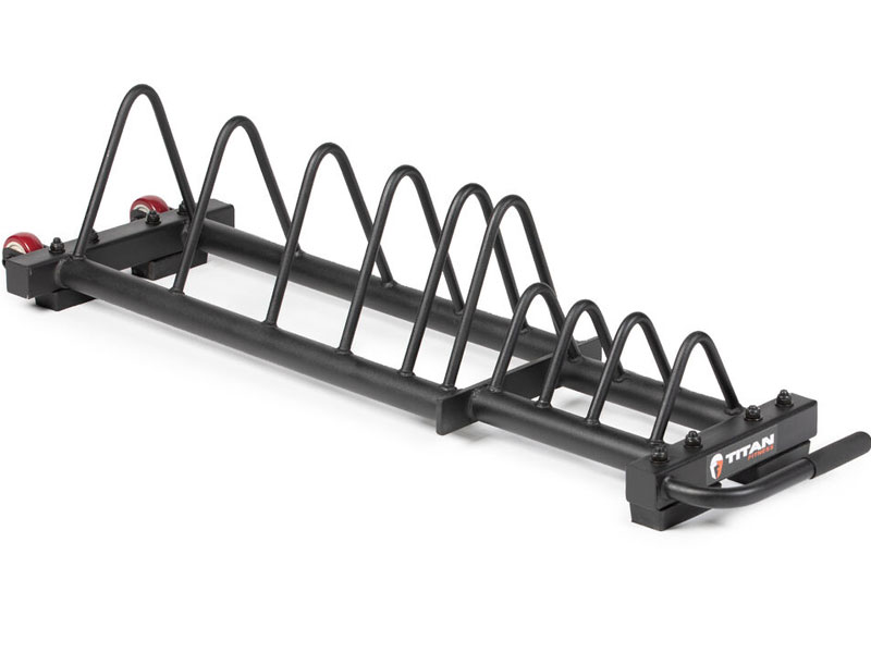 Titan Fitness Horizontal Weight Plate Storage With Wheels