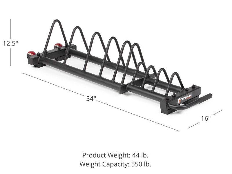 Titan Fitness Horizontal Weight Plate Storage With Wheels