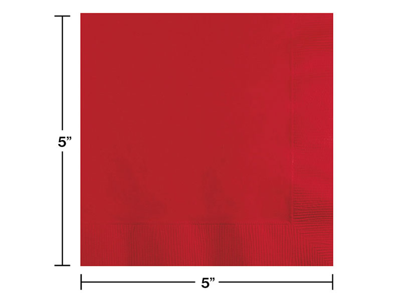 Value Friendly Classic Red Beverage Napkins 240 ct
