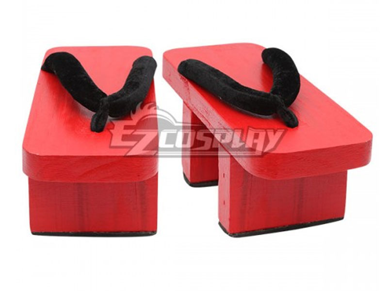 Naruto Jiraiya Konohagakure's Sennin Three Ninja Cosplay Red Shoes