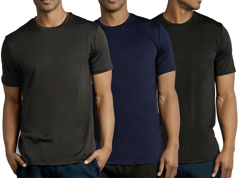 3 Pack Men's Athletic Round Neck T-shirt