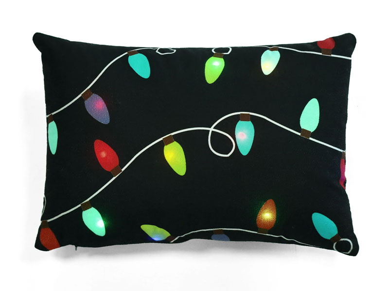 Christmas Light LED Decorative Pillow 