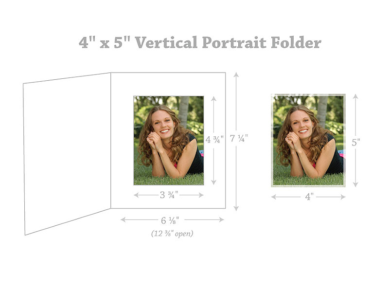 Cardboard Photo Folders 4x5 Vertical (25 Pack)