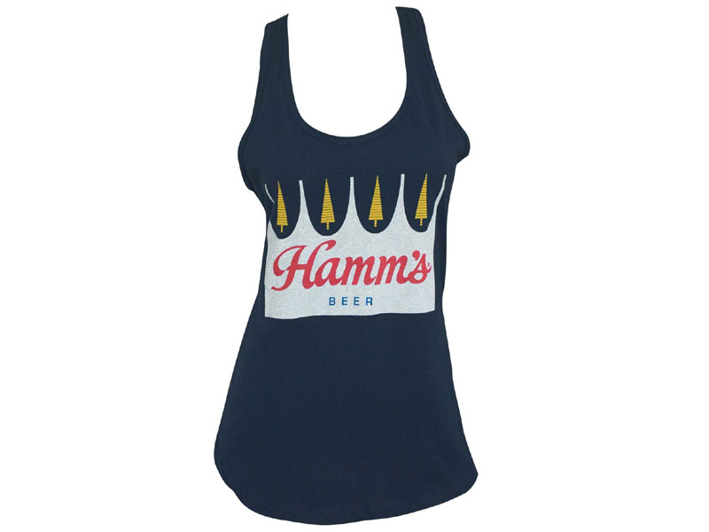 Hamm's Crown Logo Racerback Women's Navy Tank Top