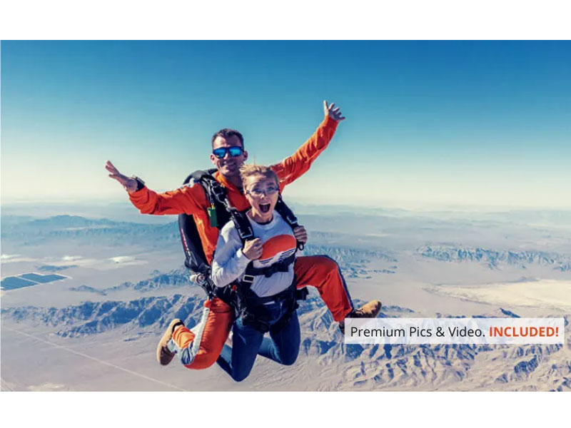 Las Vegas Tandem Skydive Premium Access with Photos & Video Tour Package