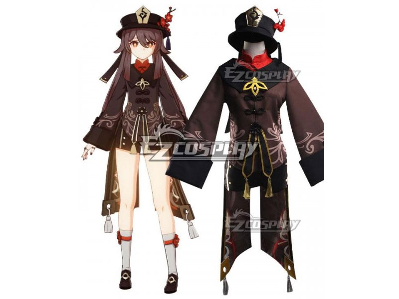 Genshin Impact Hu Tao Hutao Cosplay Costume Brown Edition