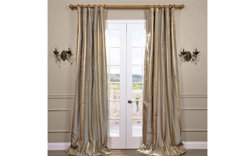 Providence Silk Taffeta Stripe Curtain