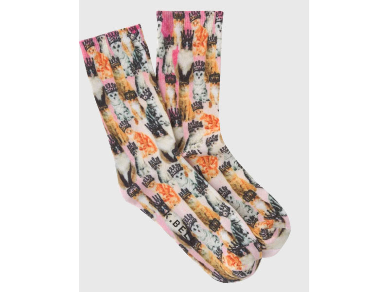 K. Bell Socks Women's Cats & Tiaras Crew Socks 