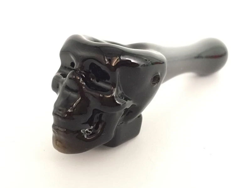 Glass Skull Hand Pipe