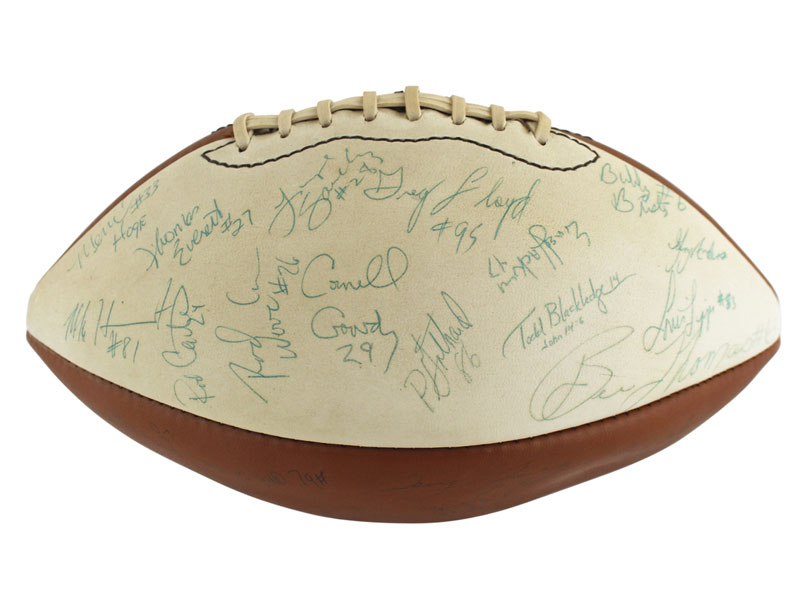 Steelers (50) Floyd Lipps Dawson Woodson Thigpen Signed Nfl Football BAS