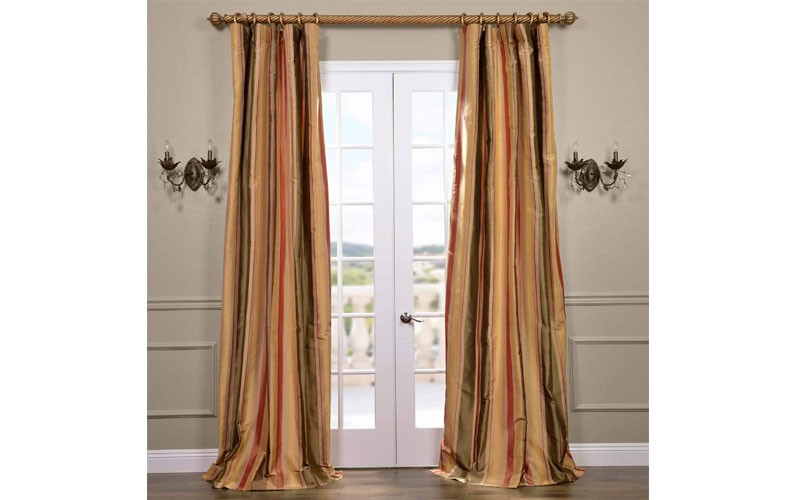 Pacific Heights Silk Stripe Curtain