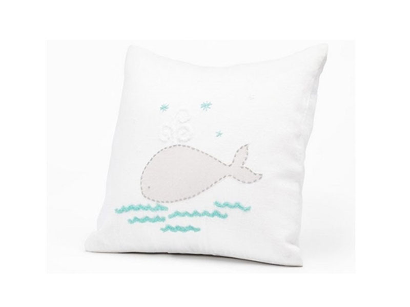 Coyuchi Hand Embroidered Pillow Case Whale