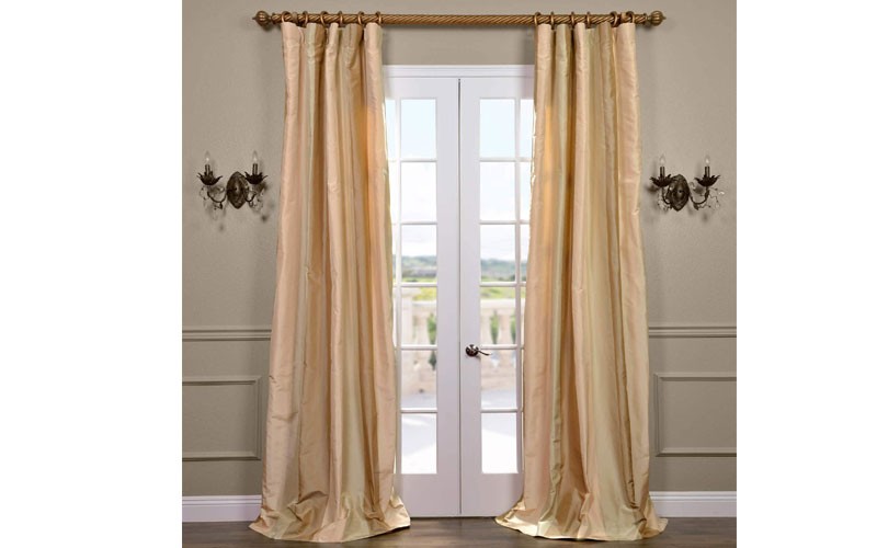 Tulare Silk Taffeta Stripe Curtain