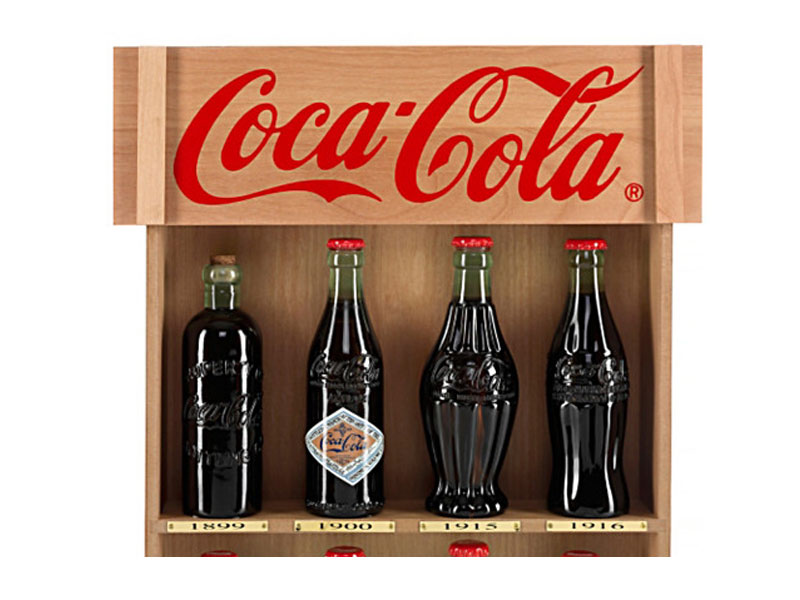 Coca-Cola Bottle Replicas With Collector Cards