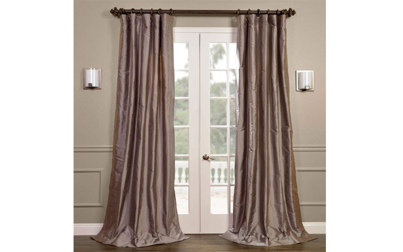 Cambridge Grey Silk Stripe Curtain