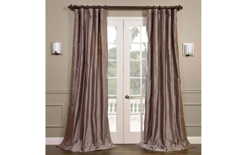 Cambridge Grey Silk Stripe Curtain