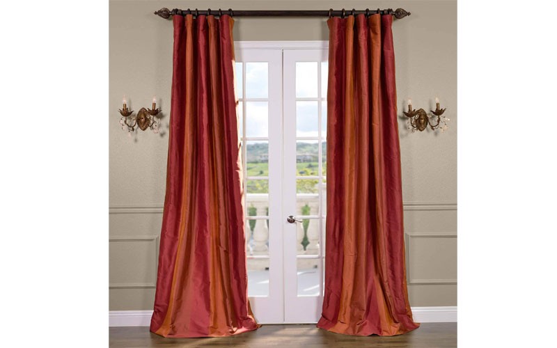 Woodbury Silk Taffeta Stripe Curtain