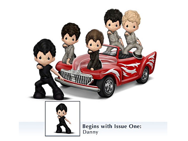 Precious Moments Grease Figurine Collection With Car Display