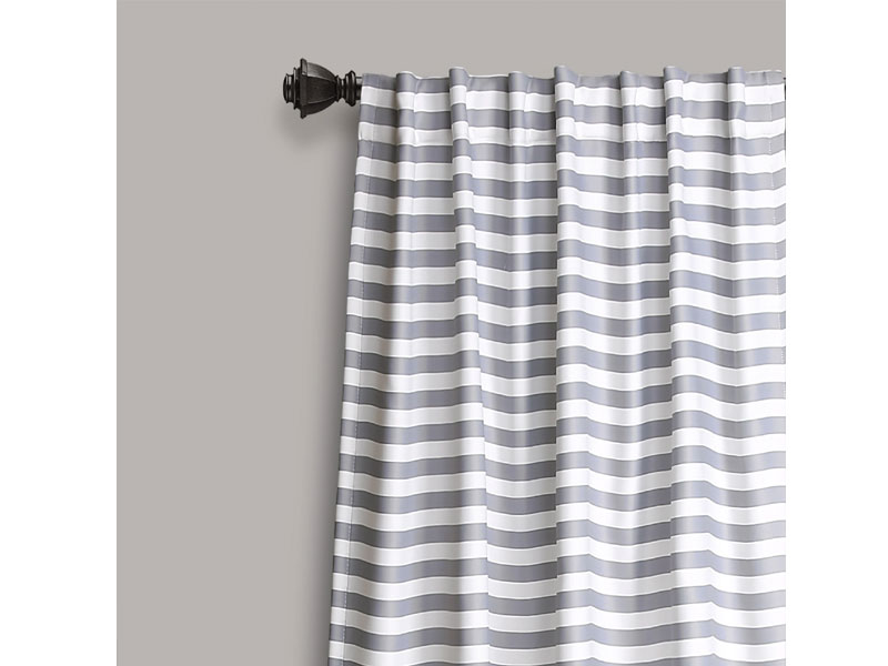 Stripe Bear Room Darkening Window Curtain Set