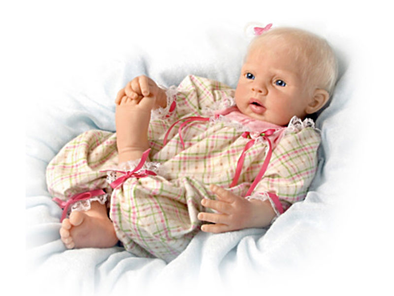 Lily Rose Silicone Baby Doll With 7-Piece Layette Set