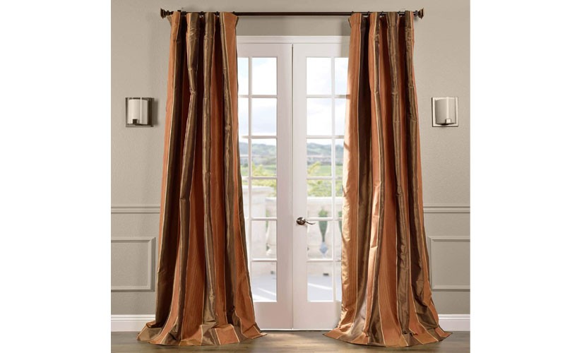 Windsor Taffeta Silk Stripe Curtain