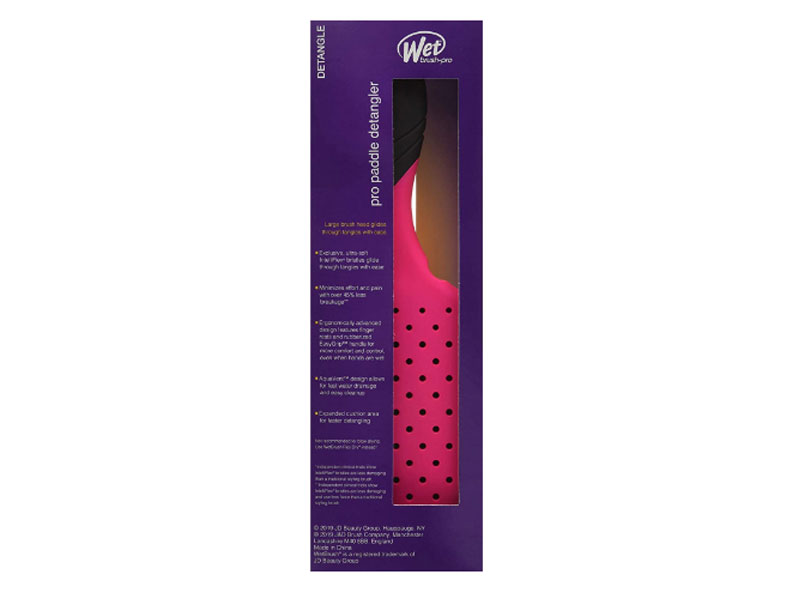 2 Pack Wet Brush Pro Detangler Brush Paddle Pink Pc