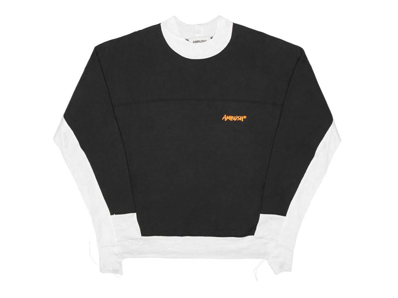 Ambush Panel Fleece Sweatshirt Black For Men And Women