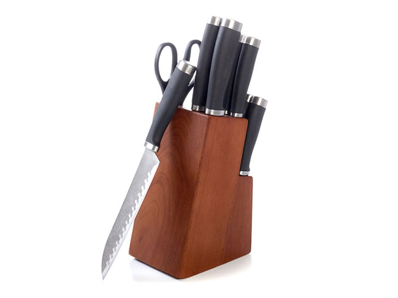 Healthy Living Walnut Block 15pc Cutlery Set