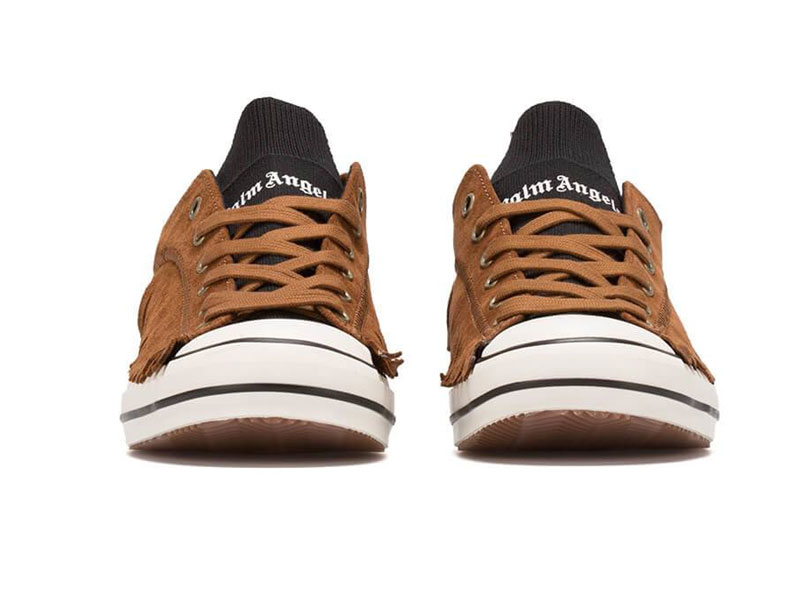 Palm Angels Fringe Basket Low Vulcanized Sneakers