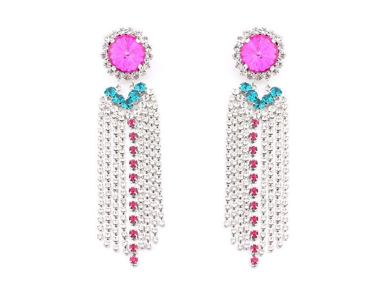 Women's Gabby Diamante Fringed Earrings Pair