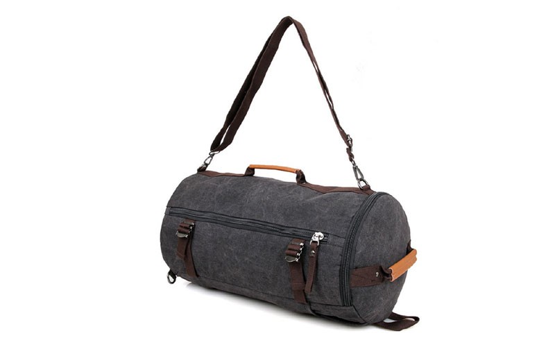 Kingston Men's Convertable Duffel  Bag & Backpack - Stone Grey