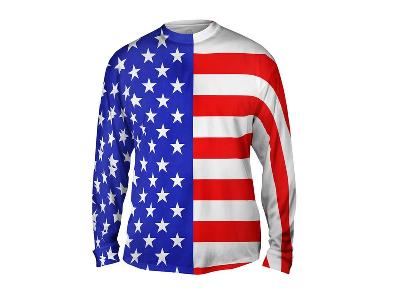 Men's American Flag Long Sleeve T-Shirt