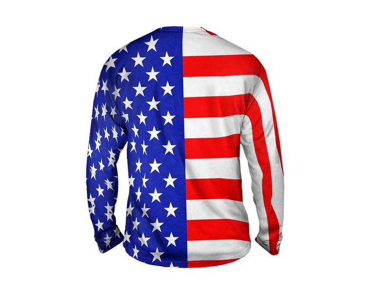 Men's American Flag Long Sleeve T-Shirt