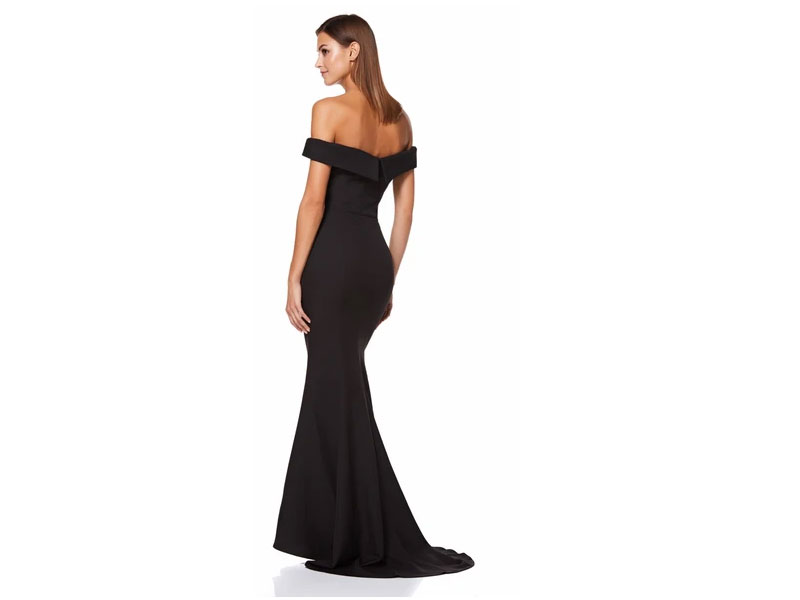 Women's Aja Bardot Maxi Dress With Fishtail Train