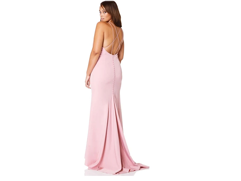 Women's Aspen Fishtail Maxi Dress with Button Back Detail