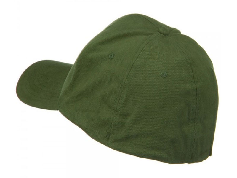 Structured Brushed Twill Flexible Big Size Cap Olive