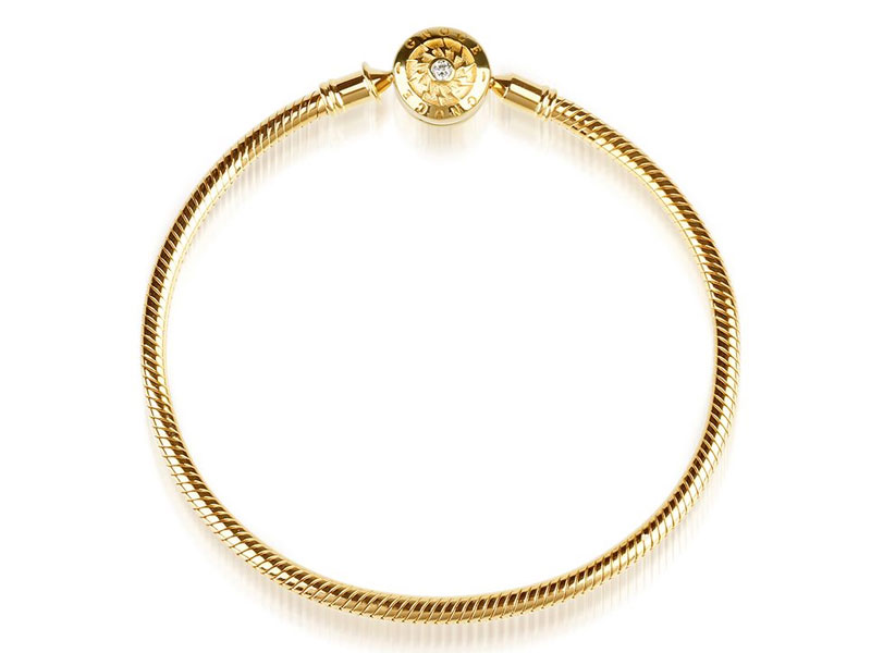 Women's 18K Gold Plated Classic 925 Sterling Silver Bracelet