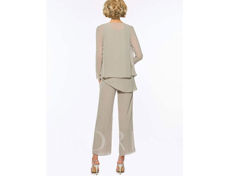 Women's 3 Pieces Mother of the Bride Pantsuits with Long Sleeve Jacket