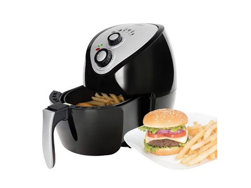 Premium 2.8 Quart Dial Control 6 Preset Option Air Fryer Black