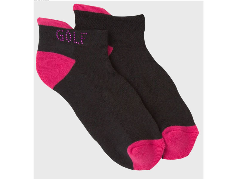 K. Bell Socks Women's Rhinestone Golf Ankle Socks