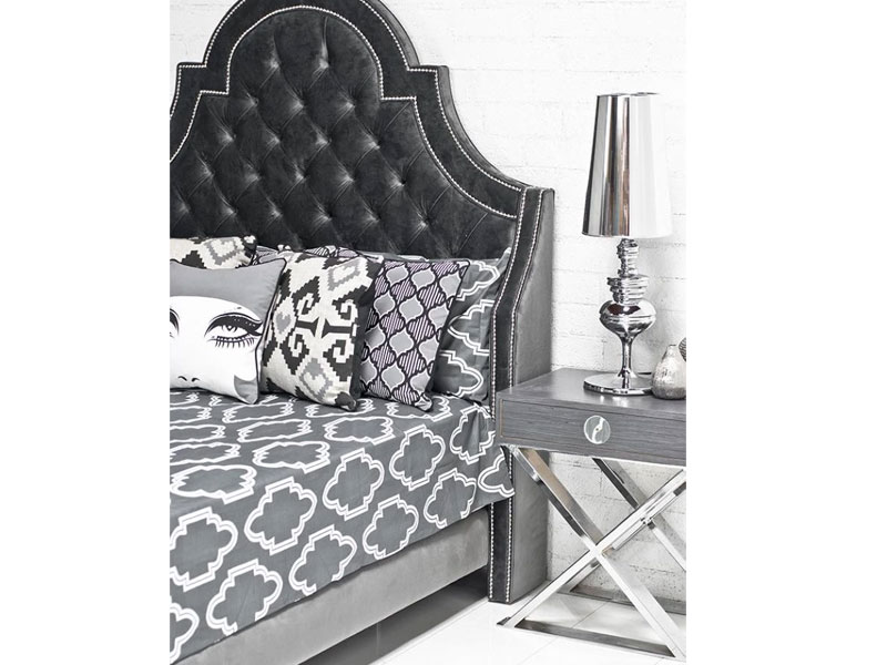 Casablanca Bedding in Charcoal