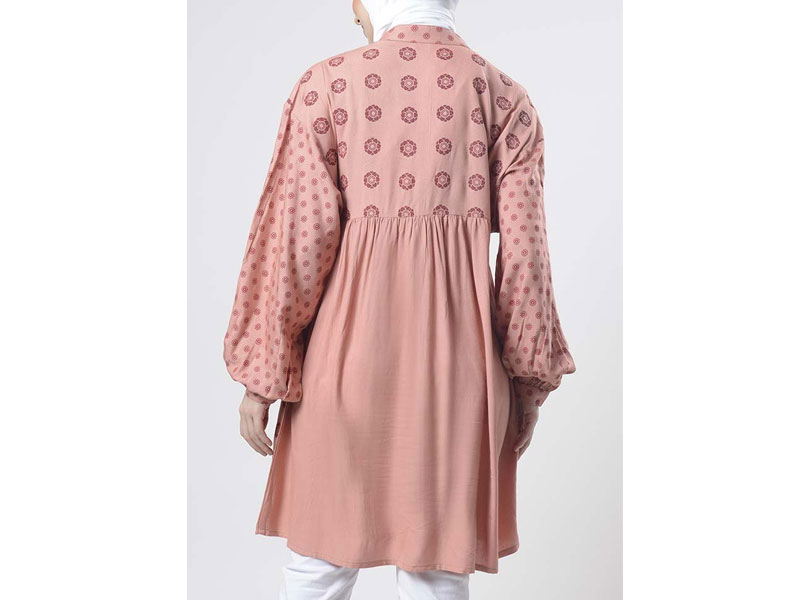 Women's Block Printed Aari Work Detailing Tunic